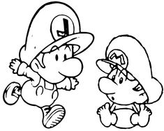 baby mario and luigi coloring pages Google Search Coloring Mario