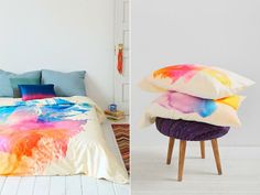 Indigo Itajime Hand Dyed Duvet Cover Pillowcases Dye Shibori Tie Dye For Duvets And Pillowcases