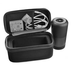SODIAL Travel Carrng Protective Carry Cover Case Bag for Bose Soundlink Revolve Bluetooth Speaker Black+Gray