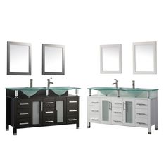 Paris 60-Inch Espresso Double-Sink Bathroom Vanity With Mirrors kokols modern double 60-inch free standing bathroom vanity sink Paris 60-Inch Espresso Double-Sink Bathroom Vanity With Mirrors kokols modern double 60-inch free standing bathroom vanity sink
