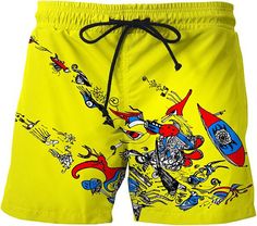 Galaxy Voyage Universe Butterfly Boy Mens Swim Trunks Surf Pants 3D Swimming Trunks Board Shorts for Men
