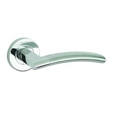 Fortessa Olympia Lever Handles on Round Rose Satin Nickel /& Polished Chrome Du