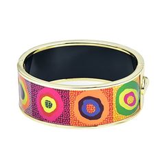BIJOUX BOBBI Vintage Classic Alphabet Initial Printed Hinged Bangle