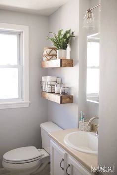 floating shelves bathroom pinterest