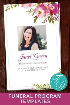 funeral program template order of service memorial programs