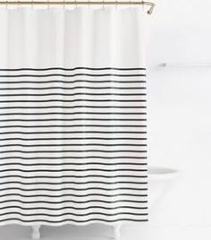 Good Morning Gorgeous Rose Gold Stripe Shower Curtain