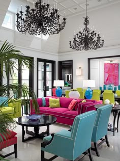 377 Best Colorful Living Rooms Images Diy Ideas For Home Cute Idea Black White Walls With Colored Furniture Living Room Chairs