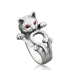 Ginger LYNE Collection cat kitty kitten or rose sur argent sterling Stud...