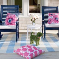 803 Best Home Furniture And Interior Design Images On Pinterest In Selena Outdoor Pillow Collection Gorgeous Pink And Deep Indigo Persian Ercups Are The Stars