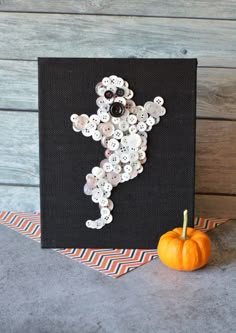 NO345 25mm Twin Scary Pumpkin Halloween Buttons