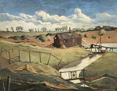 "Norfolk Landscape" by Harold Steggles from 1931 Salford, Harold