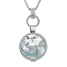 Damen Perlen Anhänger Halskette 925 sterling Silber pl Schmuck Kette Champagner