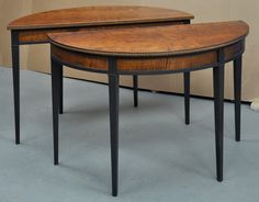 39 Best Round Table Ideas Images On Pinterest Tables Living Vintage Living Room With Finished Pair Half Round Table And 2 Piece