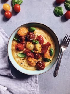 Polenta Cremeuse A La Feta Et Tomates Roties Clemfoodie Recette Polenta Cremeuse Tomates Roties Polenta