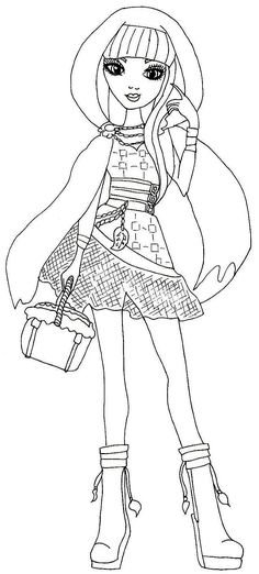 Free Printable Ever After High Coloring Pages Cerise Hood Page