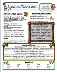 school newsletter template free