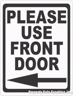 do not use this door sign