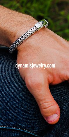 Lightly Oxidised Sterling Silver Byzantium Link Slave Bangle