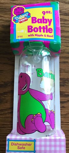 Vintage NOS Barney Baby Bottle wirh Nipple and Hood