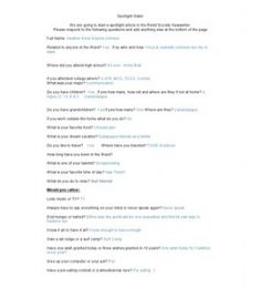 interview questionnaire