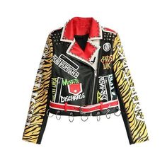 Ladies Pattern Print Chain Leopard Zip Up Bomber Jacket Coat Black Summer Autumn