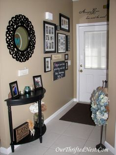 Entry Way Ideas i love how skinny this table is. our entry is too narrow for much Entry Way Ideas i love how skinny this table is. our entry is too narrow for much