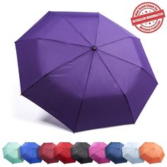 Auto Open and Close for Men and Women Unbreakable Highland Cattle Compact Travel Umbrella Windproof