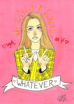 TAI CLUELESS ROLLIN WITH THE HOMIES DRAWING ART POSTER PRINT 90S BRITTANY MURPHY