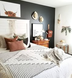 Mine Farmhouse Bedroom Decor Ideas, Modern Farmhouse Bedroom, Farmhouse Boho, Farmhouse Ideas