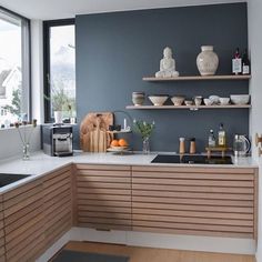 Cosy Kitchen, Rustic Kitchen Cabinets, Scandinavian Kitchen, Kitchen Dining Room, Kitchen Interior, Casa Milano, Kitchen Remodel Cost, American Kitchen