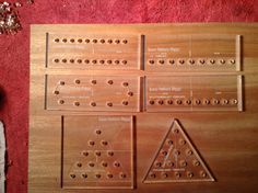 Five Game Drilling Templates Acrylic For Self Centering Drill Bits To Make Holes Pieces Five Game Drilling Templates Acrylic For Self Centering Drill Bits To Make Holes Pieces