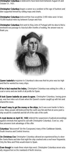 christopher columbus research paper for kids