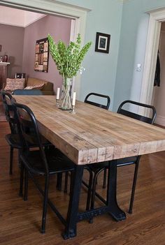putting the planks on their ends for a diy table top - would make putting the planks on their ends for a diy table top - would make