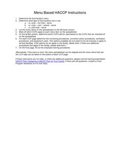 haccp plan template