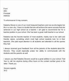 letter of recommendation for student teacher letter of letter of recommendation made easy