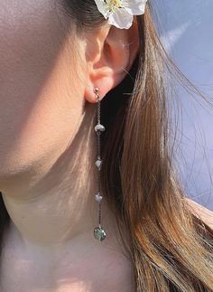 Laimons Bijou boucles doreilles pour femme rond avec une perle de culture deau douce blanc argent sterling 925