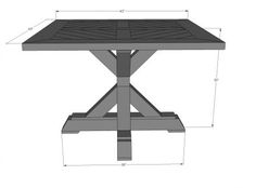Ana White Build A Square Pedestal Table Free And Easy Diy Square X Base Pedestal Dining Table