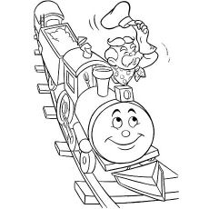 Free Printable Smiling Toy Train Coloring Pages