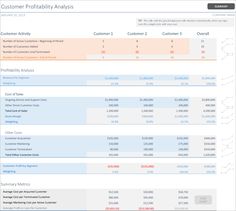 profitability analysis template