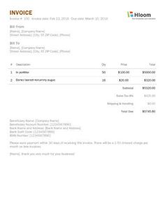 152 best invoice templates images on pinterest sample resume