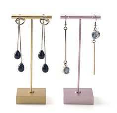 4 pcs T Shape Earring Display Stand Acrylic Holder Bracelet Key Transparent