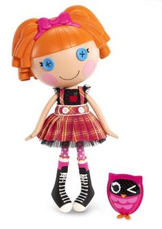 24 LALALOOPSY CUTE AS A BUTTON DOLLS STRIPE FABRIC NO