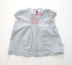 Bébé Garçons Espagnole traditionnelle style smocks Tenue Bleu Blanc Ange 0-9 mois