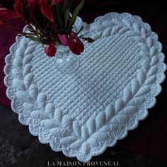 Platzset Platzdeckchen Tischset gesteppt Landhaus Shabby Weiß Beige Blau Grau