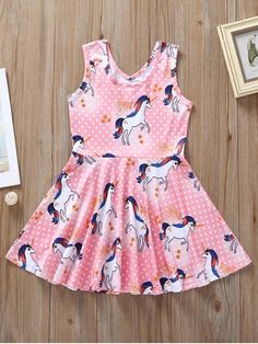 Christmas Flamingos Baby Skirts Cute Kids T Shirt Dress Soft Flounces Costume