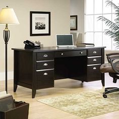 77 Best Home Office Images In 2019 Gl Desk Homework The Traditional Black Executive Office Desk At Rc Willey Is A Great Option For Your Home