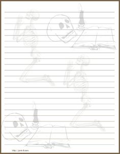 scary skeleton halloween decoration regular lined kids writing paper free printable halloween stationery - Printable Halloween Writing Paper scary skeleton halloween decoration regular lined kids writing paper free printable halloween stationery - Printable Halloween Writing Paper