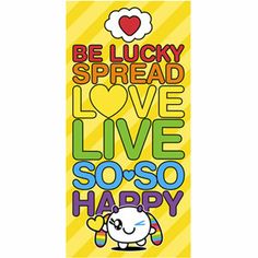 So So Happy Be Lucky Spread Love Live Birthday Party Stickers Notebook Decals