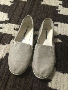 NINE WEST Mai Silver Leather Flat Ballet Slip On Comfort Size 9 NIB $80