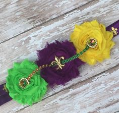 Adult size Hairy Headband Mardi Red White Blue Yellow Green Pink Orange fnt